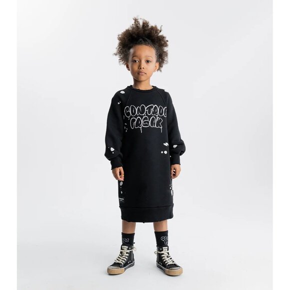 Nununu Control Freak A Dress in Black 6-7y - Picture 4 of 4